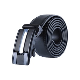 Cinturón de ratchet sin agujeros con hebilla automática de aleación para hombres INSPIRE CHIC Negro 125cm/37 - 43 1/2 pulgadas