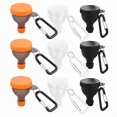thumbnail image 1 of Juego de 9 Piezas de Embudo para Proteína en Polvo, Botella Portátil de 50 Ml con Mosquetón y Tapa Reforzada para Entrenamiento y Fitness, 1 of 1