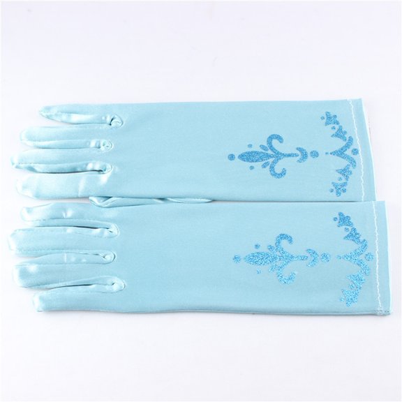 Guantes de princesa para niñas pequeñas Guantes de tela satinada Accesorios para disfraces de princesas