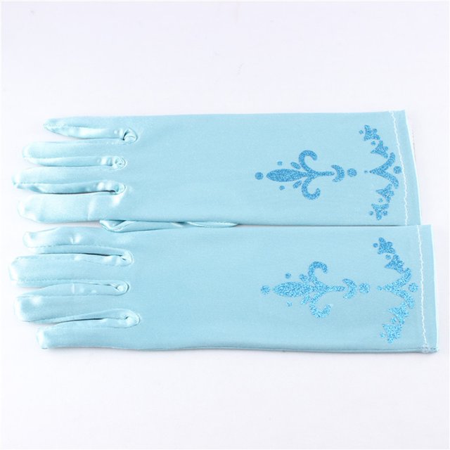 Guantes de princesa para niñas pequeñas Guantes de tela satinada Accesorios para disfraces de princesas