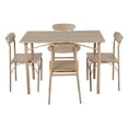 thumbnail image 1 of Comedor De 4 Sillas Metal Mesa Rectangular Elegante Moderno beige 5, 1 of 5