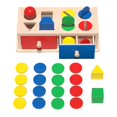 thumbnail image 1 of Caja de caída de bolas, juguete Montessori de madera, desarrollo de madera con cajones, cajas de objetos de juguete para bebés para interacción de, 1 of 9