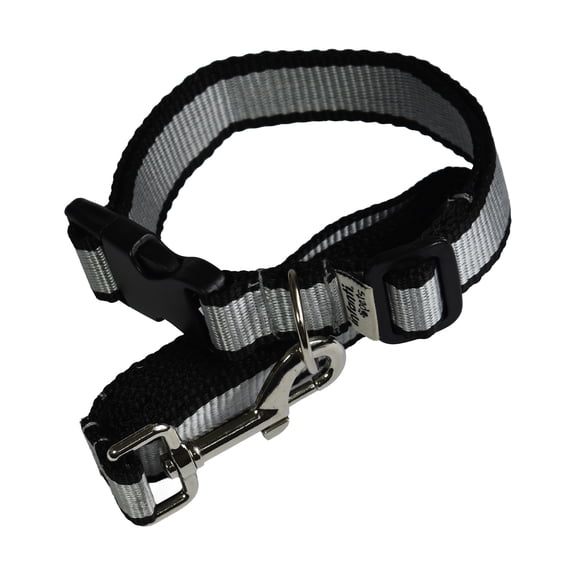 Juego de correa con collar Infanti Pets negra extra grande