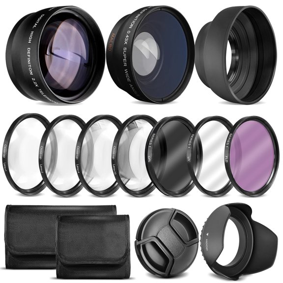 Kit de lentes Big Mike's Ultra Deluxe para Canon Rebel T3-T7i EOS 80D