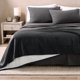 thumbnail image 2 of Bare Home Manta de Cama de Felpa Sherpa Mullida y Suave, Reversible, Liviana, Tamaño Matrimonial/queen, Negra, 2 of 6