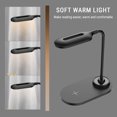 thumbnail image 4 of Lámpara de escritorio LED Pisexur Electronics para hombre, con control táctil, carga inalámbrica y 3 modos de color, ideal para oficina, con cuello de cisne, para niños y organizador de electrónica., 4 of 9
