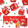 thumbnail image 1 of MTBLYS Caja sorpresa navideña para dinero | 1 caja plegable para dinero con bolsa de regalo | Soporte para billetes navideño DIY | Adorno navideño festivo de Papá Noel con diseño de escena nevada, 1 of 9