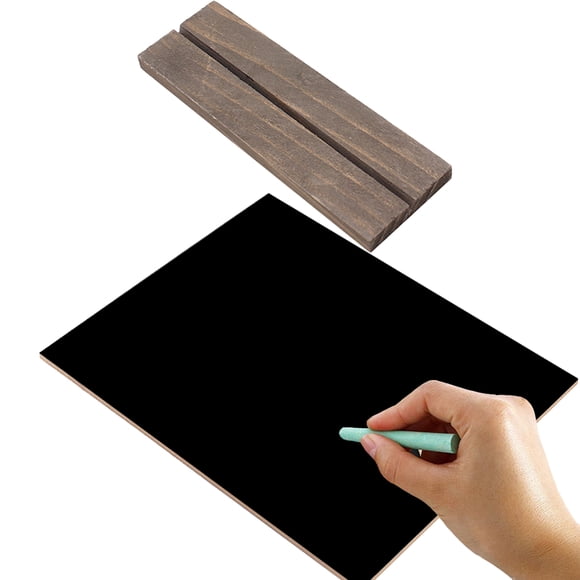 YOSADIER 4Ud Pizarra Con Base Estable Color Negro Ideal Para Y Ambientación