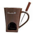thumbnail image 2 of Taza para fondue de chocolate, taza para derretir chocolate, taza para derretir queso, cerámica práctica para Color café, 2 of 9