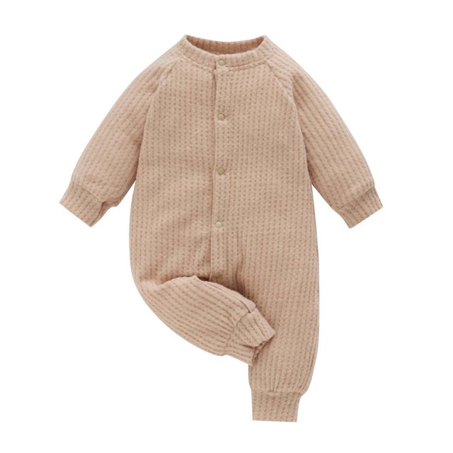 Ropa Para Niñas Pequeñas, Conjunto De Mono Para Niños Pequeños, Otoño Invierno, Forro Polar De Manga Larga Para Mantener El Calor, Mono Caqui Odeerbi LM103-1834