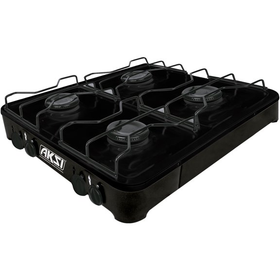 Parrilla Estufa De Mesa Aksi 4 Quemadores Negro