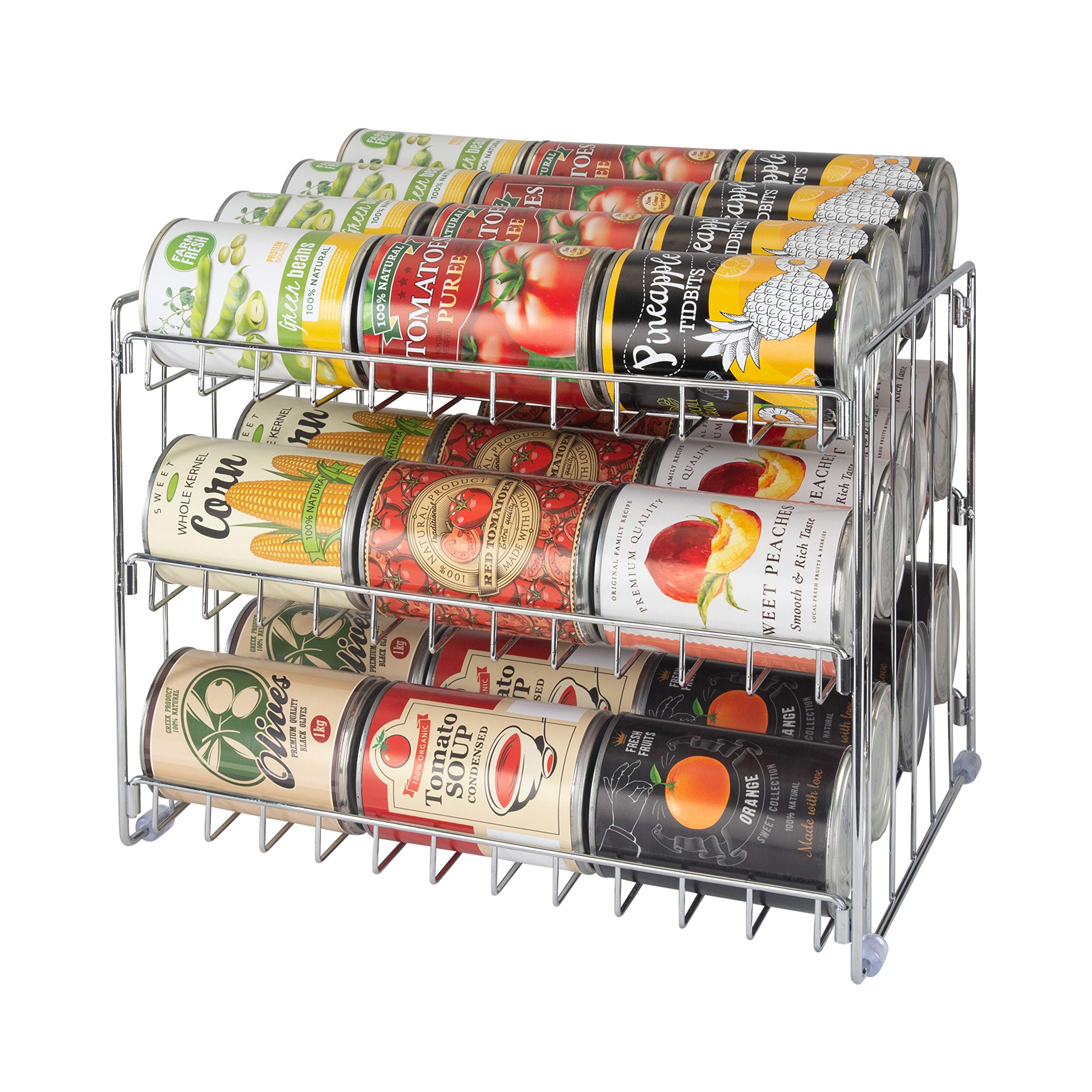 Kitchen Details, Chrome 3 Tier Can Storage Rack, Pantry Organization ...