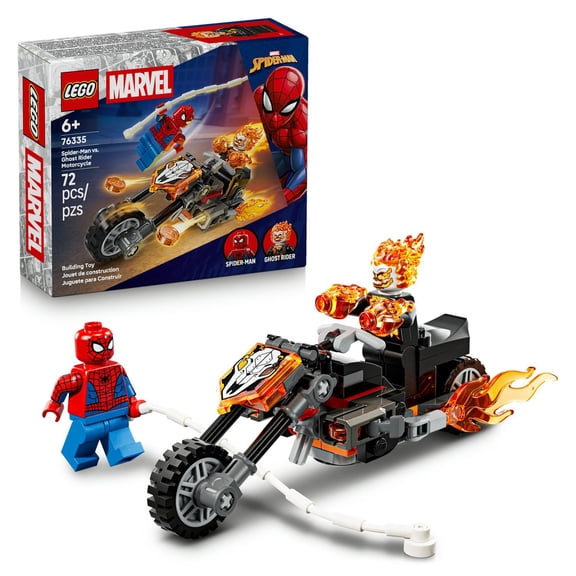 Set de Bloques de Construcción tipo rompecabezas LEGO Super Heroes SpiderMan vs Moto del Vengador Fantasma 76335