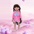 thumbnail image 4 of Juguetes de piscina, juguetes para bebés, juguetes para niños pequeños, chalecos de terciopelo para muñecas de invierno de 18 pulgadas, chaqueta vaquera, conjunto de tres piezas, mono, accesorios de r, 4 of 6
