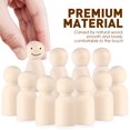 thumbnail image 2 of FELTECHELECTR 40 muñecos de madera sin terminar, figuras de personas con clavijas, mini muñecos de madera con clavijas, manualidades para pintar, 2 of 6