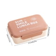 thumbnail image 3 of Fiambrera Bento para niños y adultos | Recipiente hermético para preparar comidas con compartimentos | Fiambrera de plástico apta para microondas para el hogar, la oficina y la escuela, 3 of 6