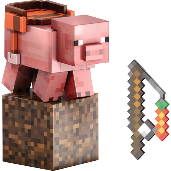 Figura de acción Mattel Minecraft Diamond Level Pig 5.5 pulgadas