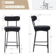 thumbnail image 3 of QinaQin Set de 2 bancos para isla de cocina de 27 pulgadas de altura, sillas para barra con respaldo, estilo industrial moderno para hogar, 3 of 9