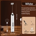 thumbnail image 1 of Espumador de leche recargable USB-C portátil - ajustable en 3 velocidades con batidor y espumador de acero inoxidable para café, latte, matcha y chocolate caliente, 1 of 3