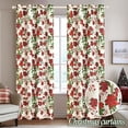 thumbnail image 4 of 1 Cortina Navideña Estampada Perforada para Sala de Estar, Cortinas Opacas, Decoración Navideña de 53 X 84 Pulgadas., 4 of 7