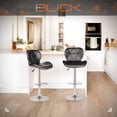 thumbnail image 2 of Set De 2 Bancos Barra Cocina Silla Regulable Diseño Acabado de la estructura Cromado Color Negro Blick, 2 of 8