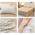 thumbnail image 4 of Juego de cama de 4 piezas para dormitorios | Poliéster suave lavado | Tamaños individual y matrimonial | Diseño reversible | Incluye funda nórdica, sábana ajustable y 2 fundas de almohada, 4 of 6