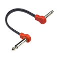 thumbnail image 4 of Cable de conexión para guitarra eléctrica/bajo, ángulo recto de 1/4 de pulgada, efectos de bajo silenciosos 20cm rojo A, 4 of 7