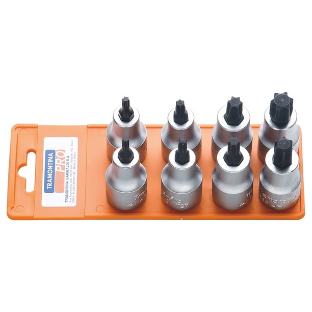 Juego de Dados de Punta Trafix 1/2 pulg. Tramontina PRO 8 Piezas