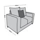 thumbnail image 5 of Love seat El Bazar Store Miami Lino Gris oxford 2 plazas, Modular, Moderno, Sala, 5 of 5