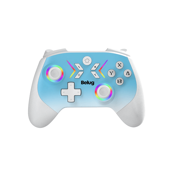 Control Inalámbrico Gamepad Para Nintendo Switch Joystick Belug Azul, Blanco