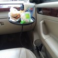 thumbnail image 2 of Bandeja multifuncional para asiento de coche Clip flexible redondo Bandeja de bebida para alimentos (Negro), 2 of 8