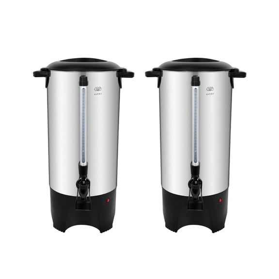 Combo Cafetera Avera Urna acero inoxidable indicador nivel agua 50 tazas
