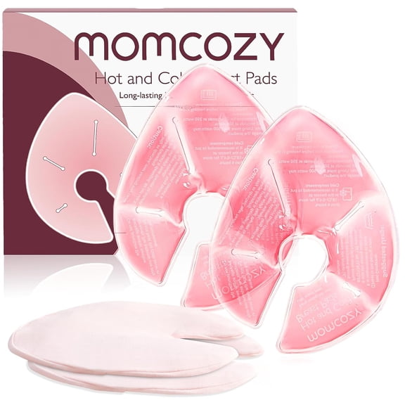 Momcozy Paquetes de Terapia Mamaria Más Grandes, Almohadillas para el Pecho Frías y Calientes Con 2 Fundas Suaves, 2 Piezas