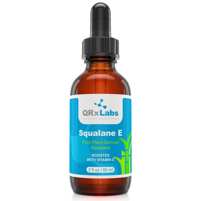 Aceite de escualano QRxLabs puro a base de plantas con vitamina E 60 ml