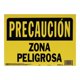 thumbnail image 1 of Letrero Pared Hyko Precaución Zona Peligro Plástico Negro Y, 1 of 3