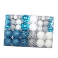 thumbnail image 4 of Juego de 100 adornos navideños de bolas de colores para decorar plata azul blanco, 4 of 9
