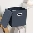 thumbnail image 1 of MTBLYS Caja de almacenamiento de tela | Organizador de cajones plegable | 28 x 28 x 28 cm | Cubo de tela con tapa | 1 pieza | Almacenamiento para el hogar y el coche, 1 of 6
