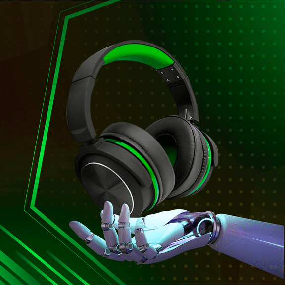 Audífono Headset Gamer Alámbrico Verde Para PS4, PS5,Xbox, PC Sentry Microfono Retractible Almohadilla De Vinil