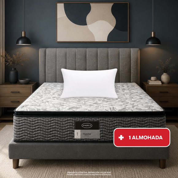 Colchón Individual América Diamond + 1 Almohada DE REGALO