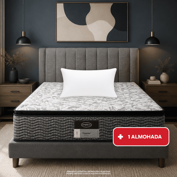 Colchón Individual América Diamond + 1 Almohada DE REGALO