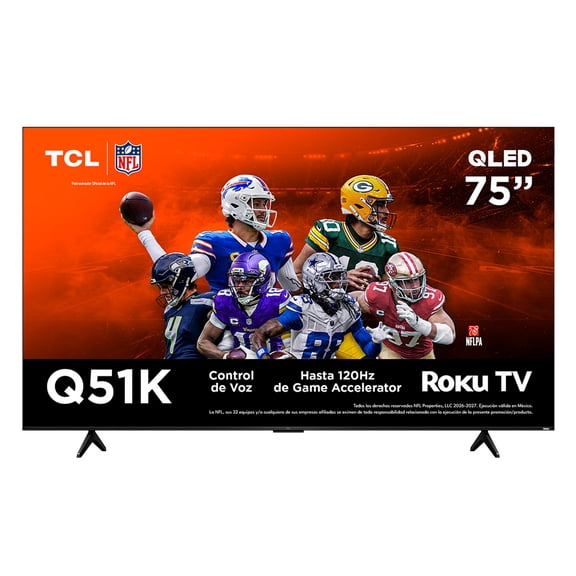 TV TCL Pantalla TCL 75 Pulgadas QLED 4k Smart Roku TV 75Q51K