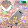thumbnail image 3 of Funda para Samsung Galaxy S10 Plus con Brillo Líquido Flotante, Purpurina, Parachoques y Anillo Giratorio Soporte, 3 of 5