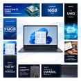 thumbnail image 2 of Laptop ASUS Vivobook 14 Core i5 1334U 16GB SSD 512GB 14" Teclado Español Mochila Mouse ideal para Estudiantes y Profesionales, 2 of 5