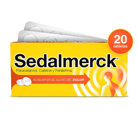 Analgésico Sedalmerck con Paracetamol Blister con 20 tabletas