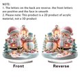 thumbnail image 4 of CaiYueKe Santa Claus House 2D Flat Christmas Ornaments, Shatterproof Hanging Decorations for Holiday Tree Home Party, Festive Holiday Decor Seasonal Gift Supplies for Home Office Decorating, 4 of 6
