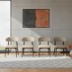 thumbnail image 5 of Ilios Innova | Paquete de 4 Sillas Dinamarca para Comedor, Tapizadas en Lino Español Color Beige con Respaldo Curvo Ergonómico y Estructura de Madera de Caucho Resistente, 5 of 9