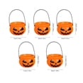 thumbnail image 2 of Xihbxyly Cesta de Dulces de Calabaza de Halloween, Diseño de Cara Malvada Espeluznante, Material Plástico Resistente, Asa Fácil de Transportar, Almacenamiento o Decoración Versátil, Perfecta para Ped, 2 of 7