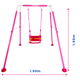 thumbnail image 2 of Columpio Enerplay para Niña Jardín Acero Color Rosa 150cm x 150cm, 2 of 4