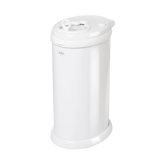 Bote para pañales y toallitas Ubbi Anti-olor color blanco