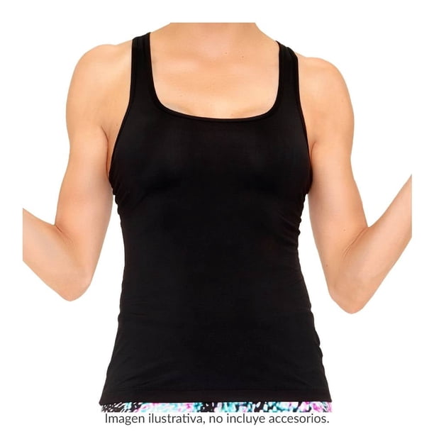 Playera Ilusión para Mujer sin Mangas Negra Talla CH